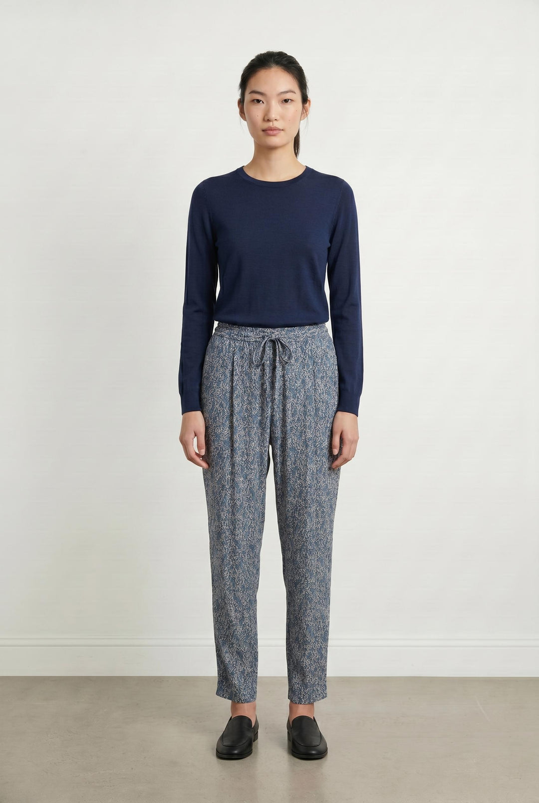 Pantalon bleu à motifs - Taille S/36 de la marque Caroll | PARAD41271 - Vendu par Paradigme - Image 1