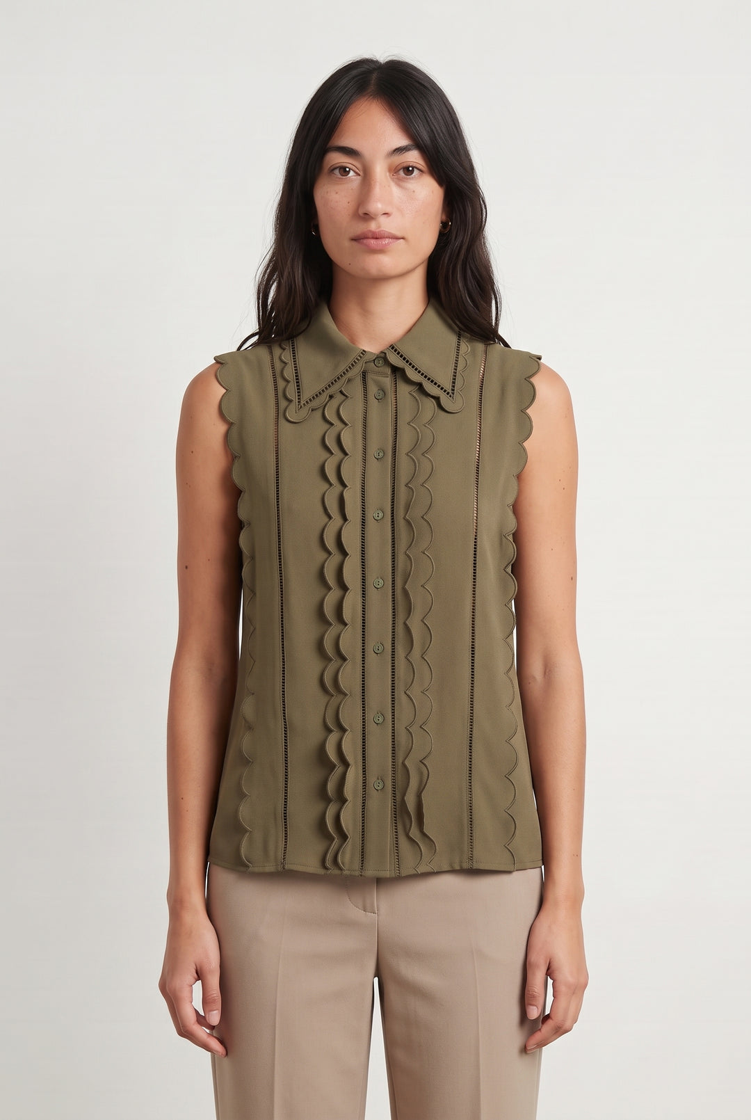 Top Vert - Taille S/36 de la marque Claudie Pierlot | PARAD41275 - Vendu par Paradigme - Image 1