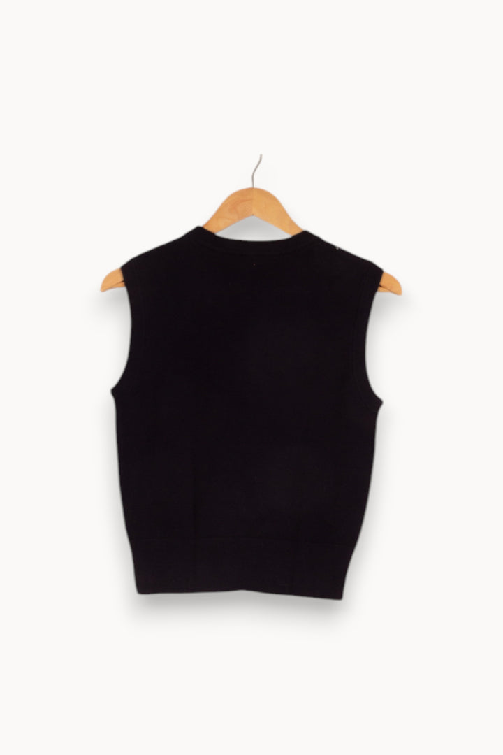 Pull bleu à motif - Taille S/36 de la marque Maje | PARAD41306 - Vendu par Paradigme - Image 3