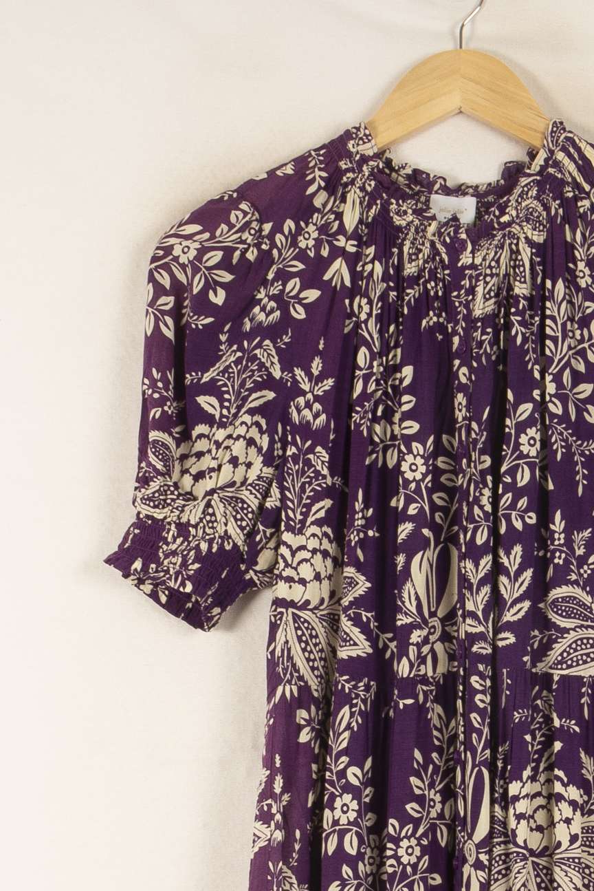 Robe Longue Violet - Taille S/36 de la marque Petite Mendigote | PARAD41344 - Vendu par Paradigme - Image 3