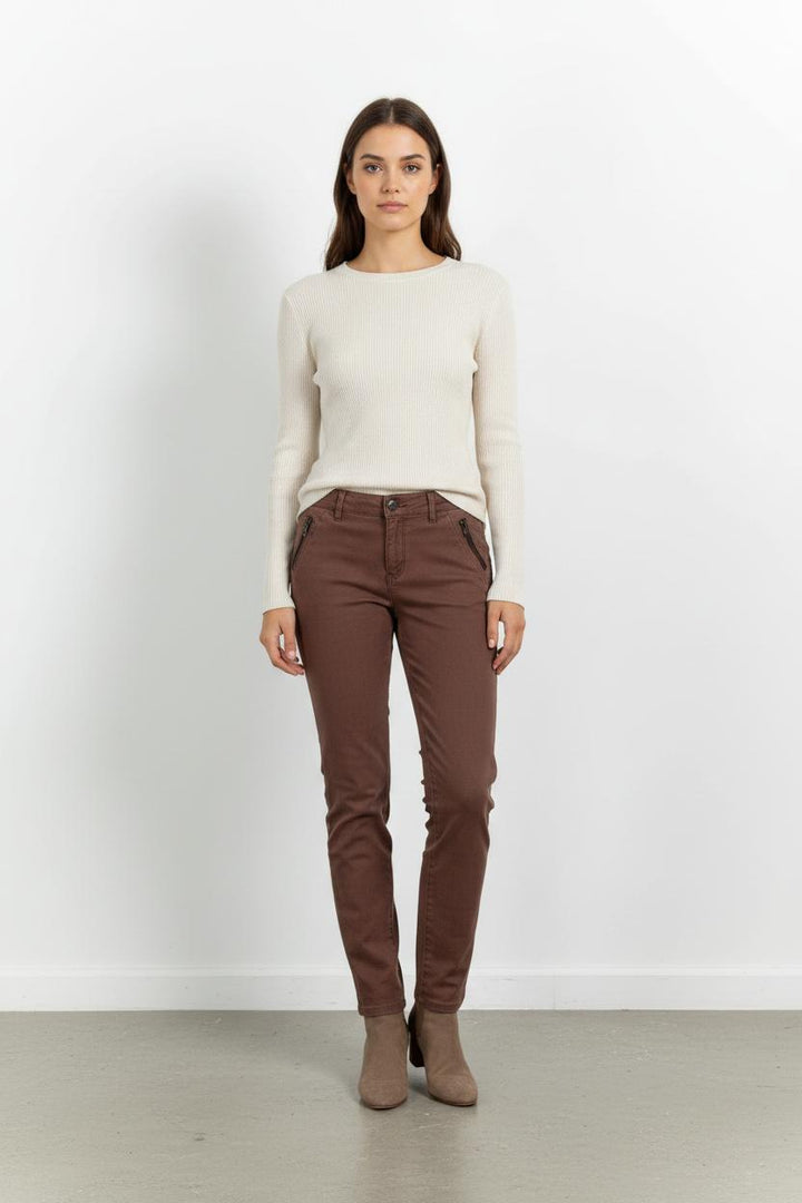 Jean Marron - Taille L/40 de la marque Caroll | PARAD41352 - Vendu par Paradigme - Image 1