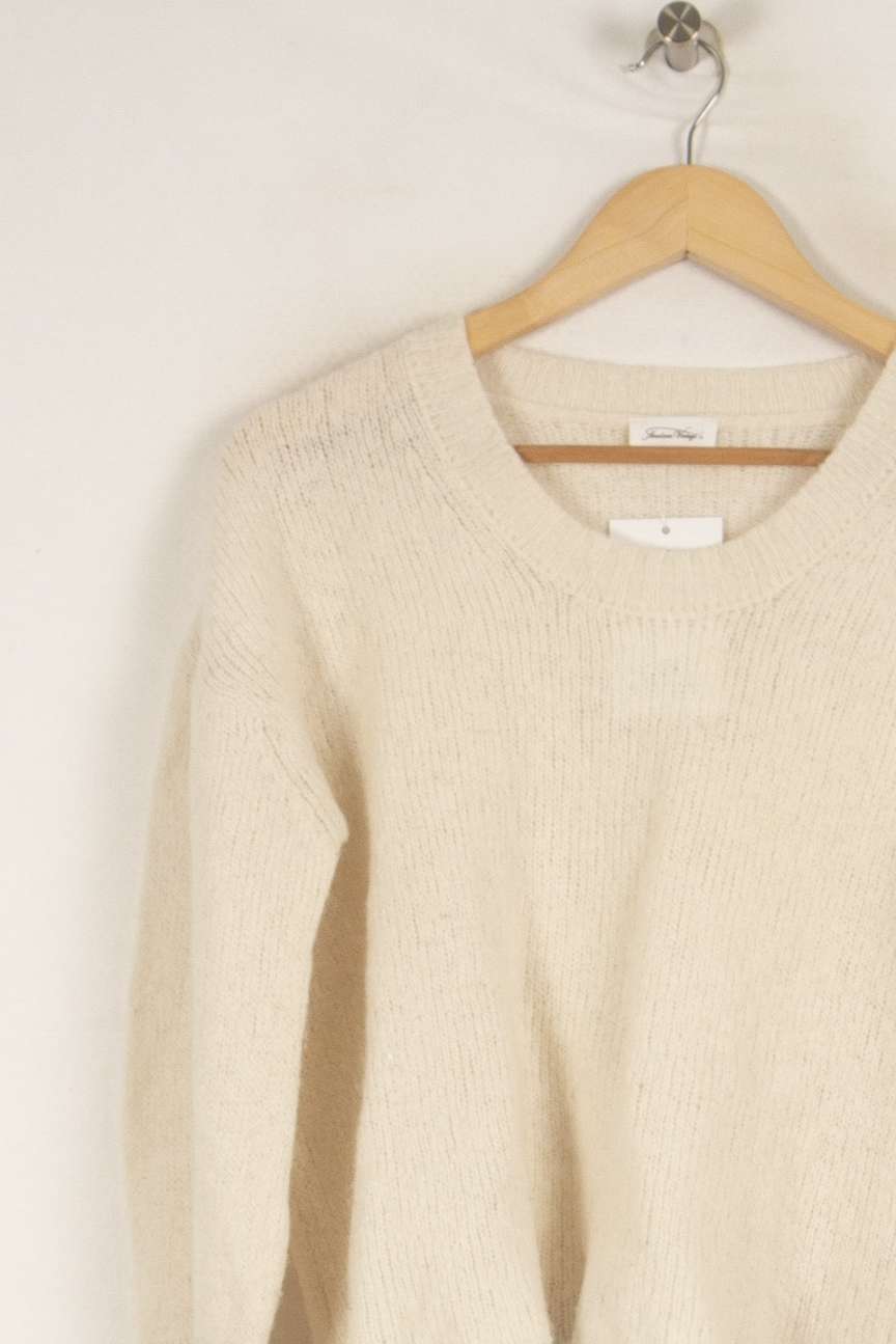 Pull blanc - Taille XS/34 de la marque American Vintage | PARAD41472 - Vendu par Paradigme - Image 2