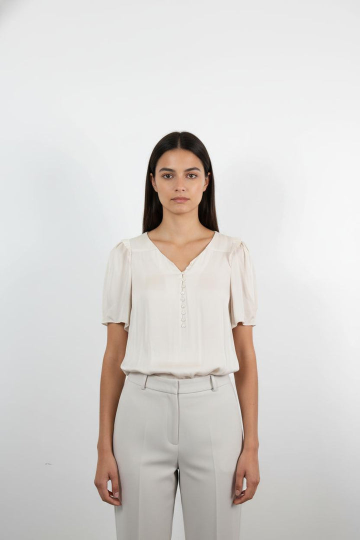 Blouse beige - Taille L/40