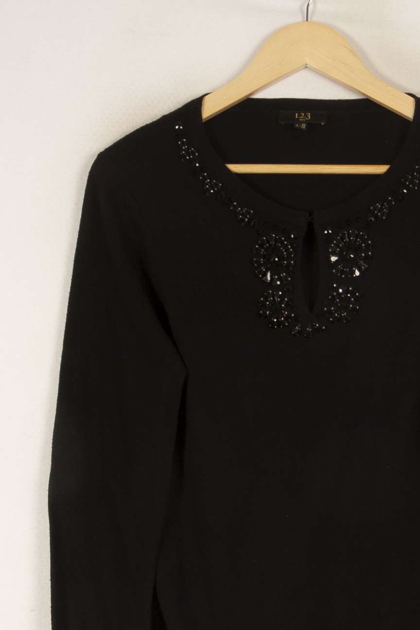 Pull noir - Taille L/40 de la marque Maison 123 | PARAD41494 - Vendu par Paradigme - Image 2