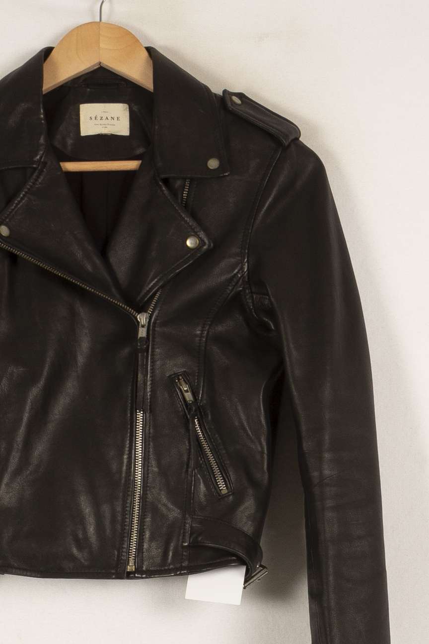 Veste en cuir - Taille XS/34 de la marque Sézane | PARAD41497 - Vendu par Paradigme - Image 2