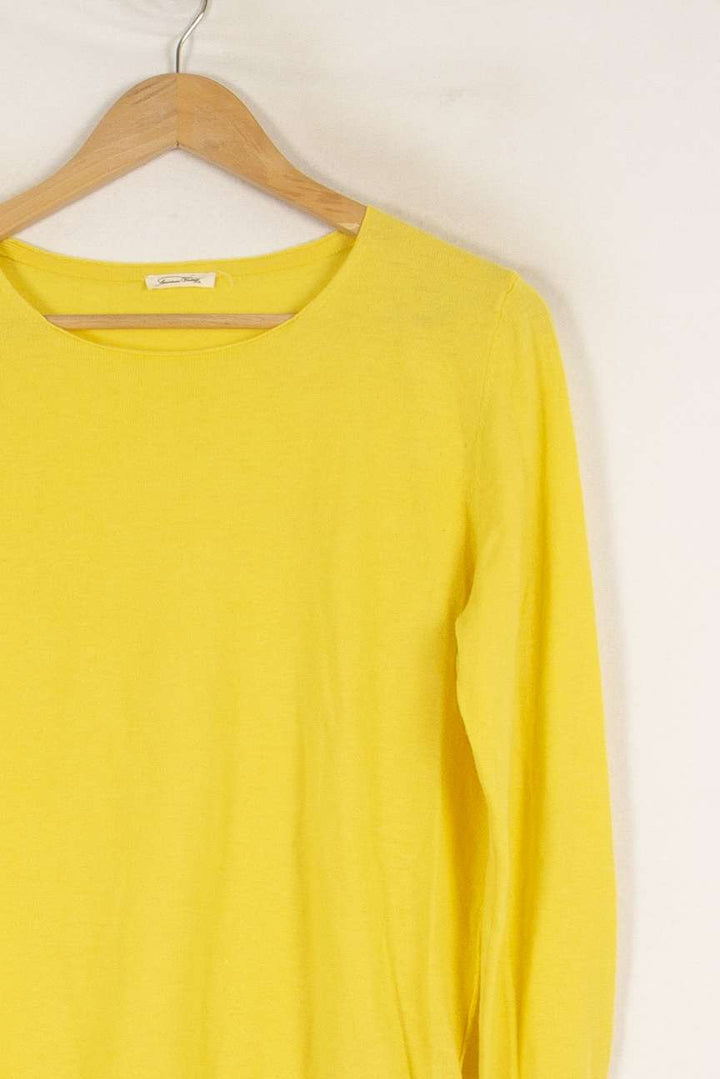 Pull jaune - Taille M/38 de la marque American Vintage | PARAD41552 - Vendu par Paradigme - Image 2