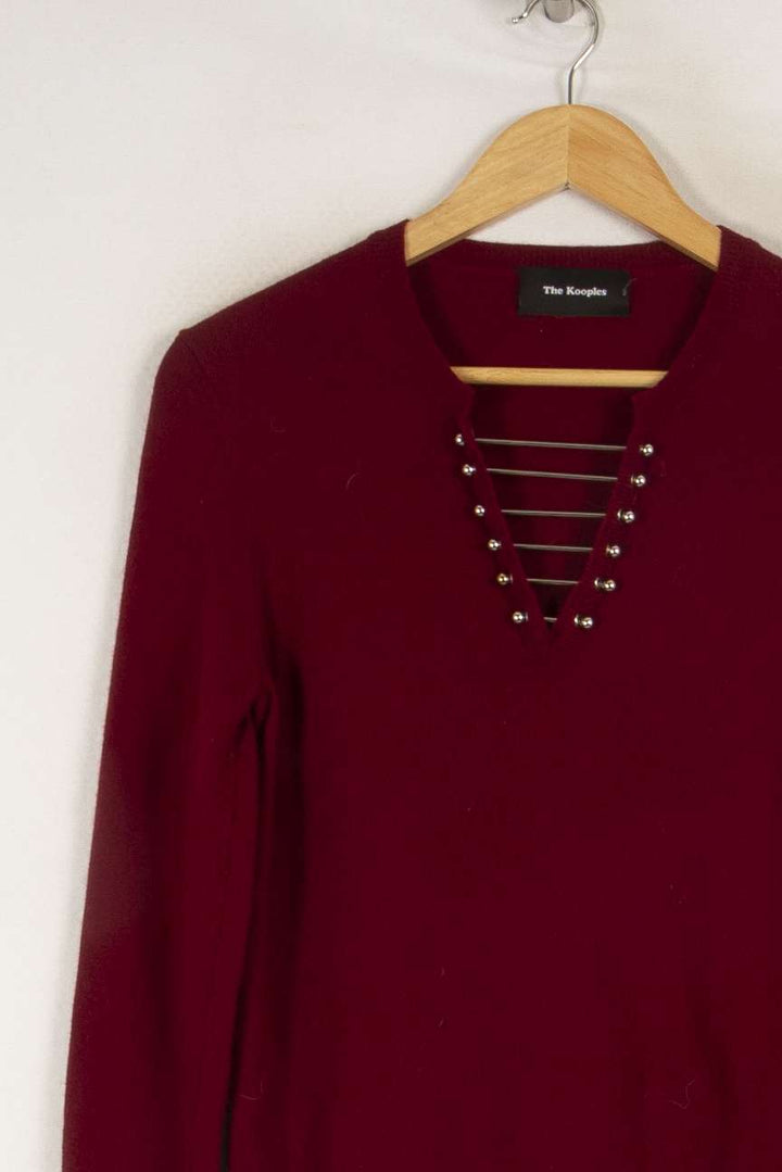 Pull Bordeaux - Taille S/36 de la marque The Kooples | PARAD41593 - Vendu par Paradigme - Image 2