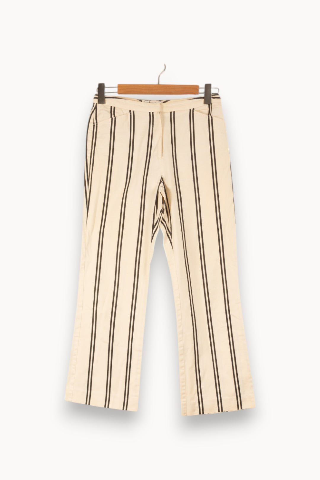 Pantalon Rayé Beige et Noir - Taille M/38 de la marque Gerard Darel | PARAD41635 - Vendu par Paradigme - Image 2