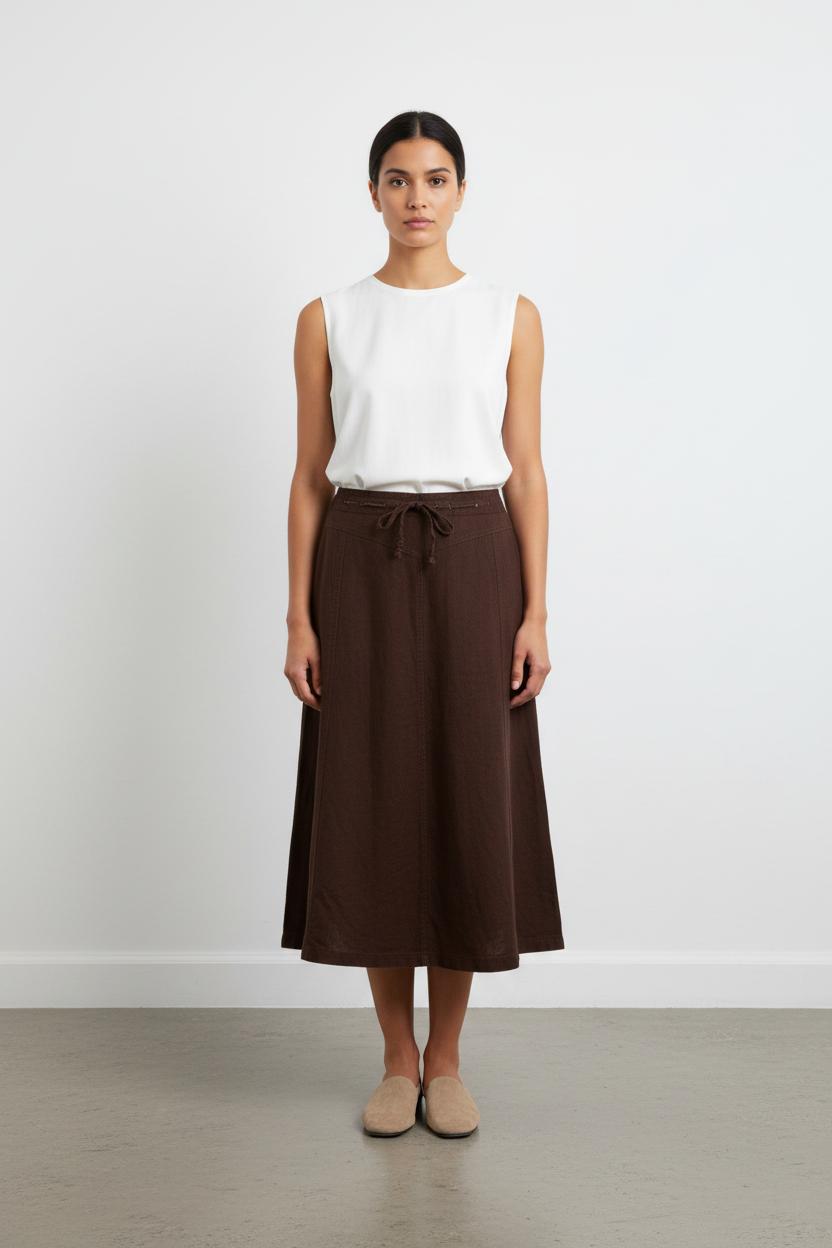 Jupe Longue Marron - Taille M/38