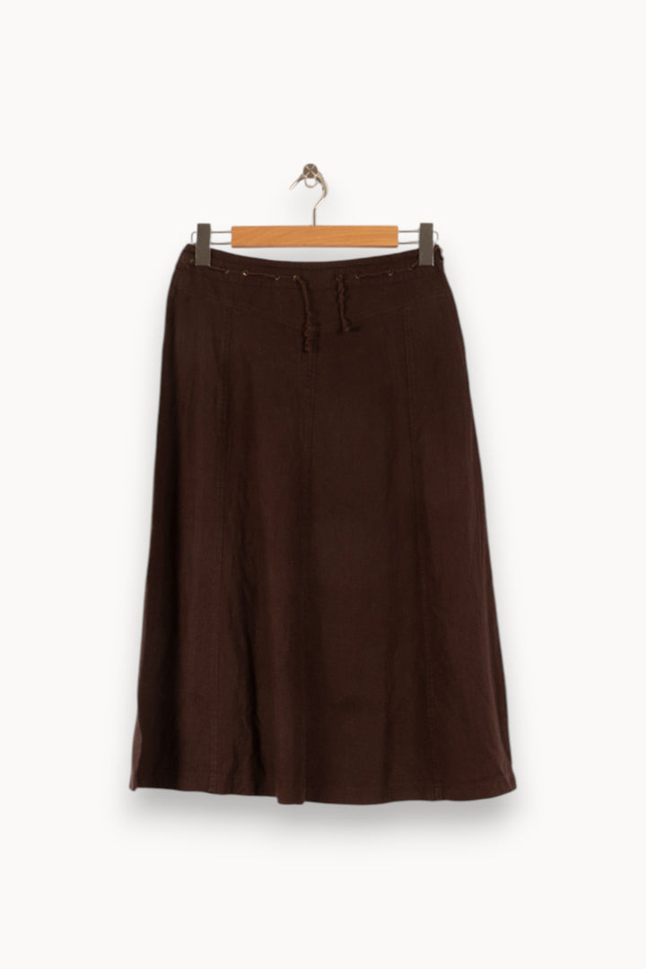 Jupe Longue Marron - Taille M/38 de la marque Weekend Max Mara | PARAD41637 - Vendu par Paradigme - Image 2