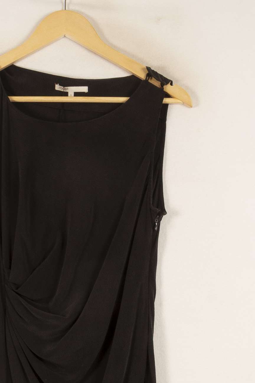 Robe Drapée Noire - Taille L/40 de la marque Maje | PARAD41639 - Vendu par Paradigme - Image 3