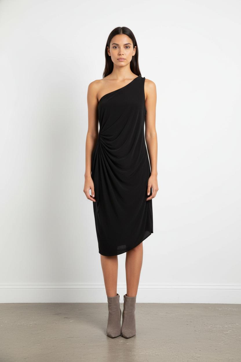 Robe Drapée Noire - Taille L/40