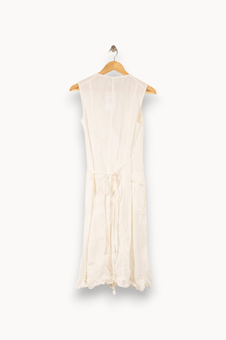 Robe Portefeuille Blanche - Taille M/38 de la marque Max Mara | PARAD41640 - Vendu par Paradigme - Image 4