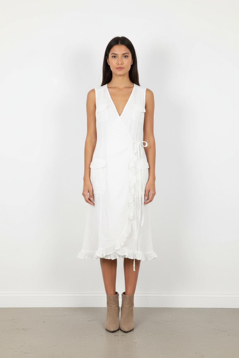 Robe Portefeuille Blanche - Taille M/38
