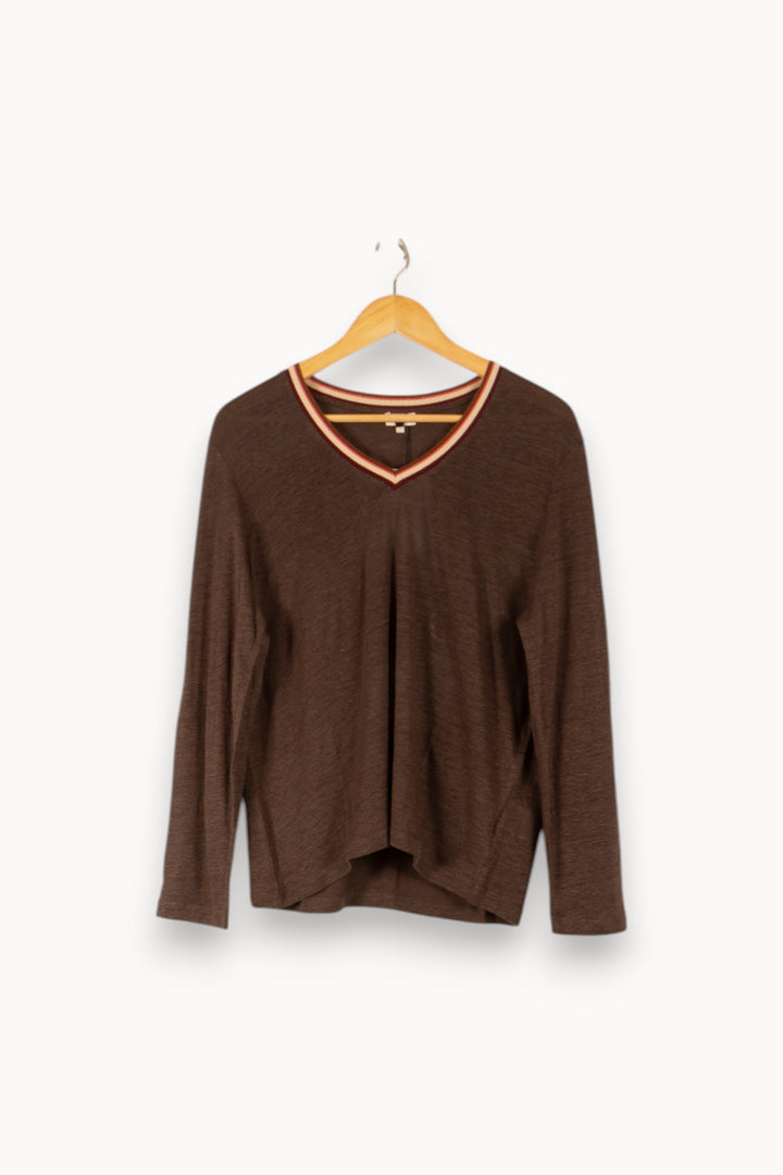Tee-shirt à Manches Longues Marron - Taille L/40 de la marque Pablo | PARAD41652 - Vendu par Paradigme - Image 2
