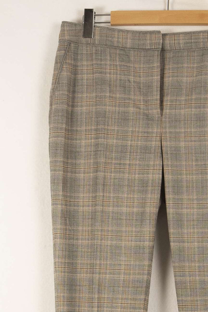 Pantalon À Carreaux Gris et Beige - Taille XL/42 de la marque Caroll | PARAD41662 - Vendu par Paradigme - Image 3