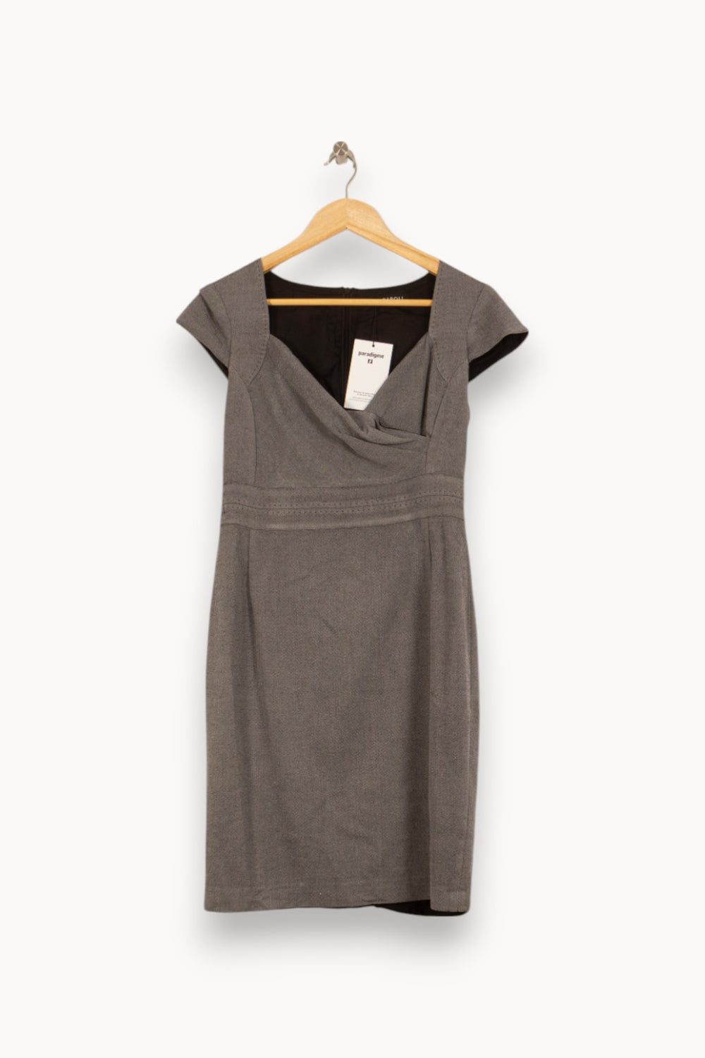 Robe Crayon Grise - Taille M/38 de la marque Caroll | PARAD41679 - Vendu par Paradigme - Image 6