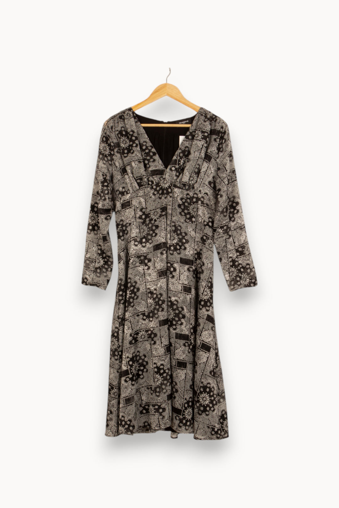 Robe Longue Noire et Grise - Taille L/40 de la marque The Kooples | PARAD41688 - Vendu par Paradigme - Image 2
