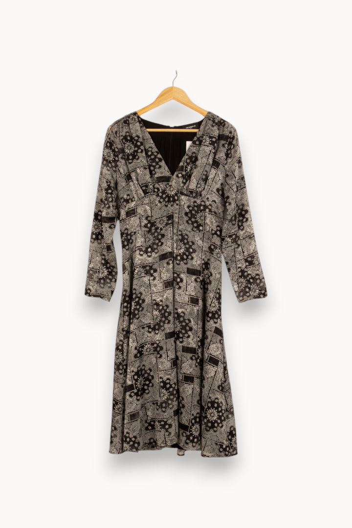 Robe Longue Noire et Grise - Taille L/40 de la marque The Kooples | PARAD41688 - Vendu par Paradigme - Image 2