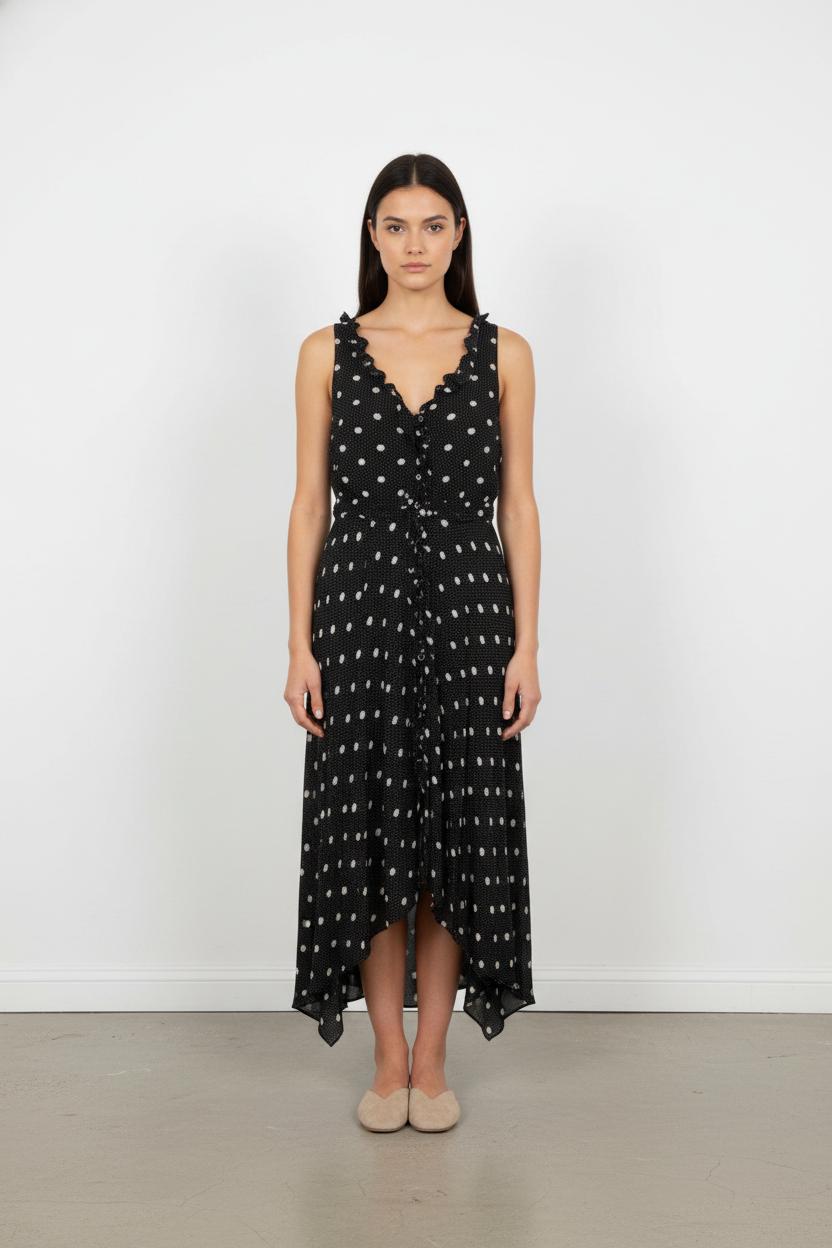 Robe Longue Noire et Blanche - Taille L/40