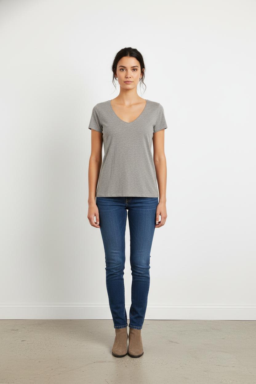 Tee-shirt Gris - Taille XS/34