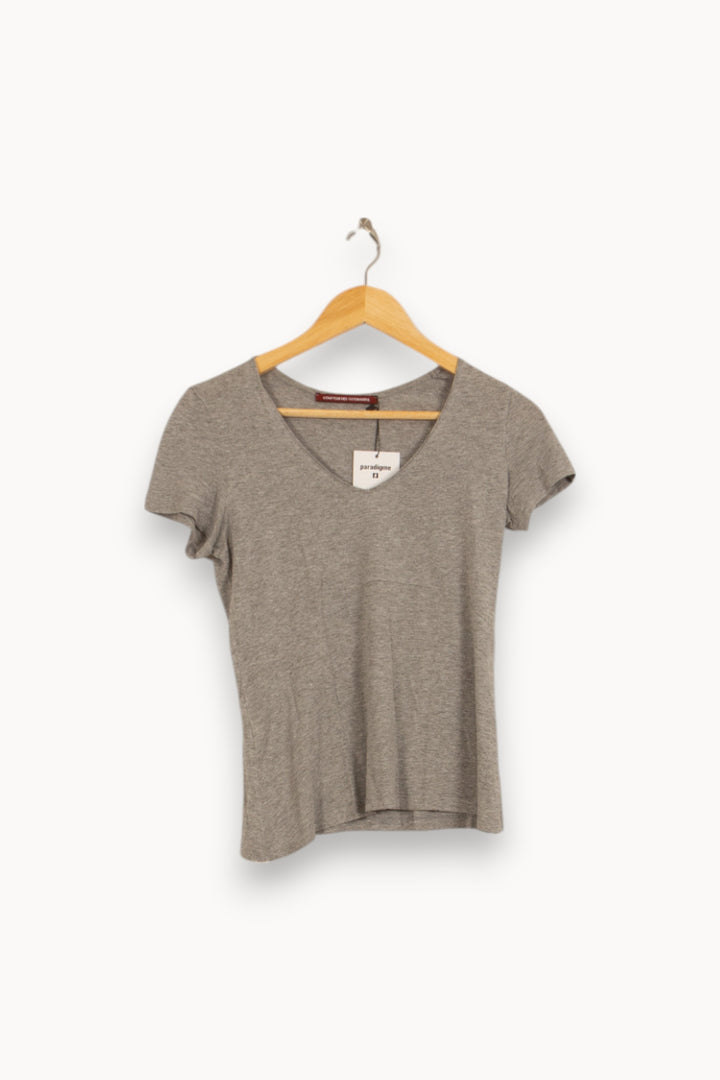 Tee-shirt Gris - Taille XS/34 de la marque Comptoir des Cotonniers | PARAD41694 - Vendu par Paradigme - Image 2