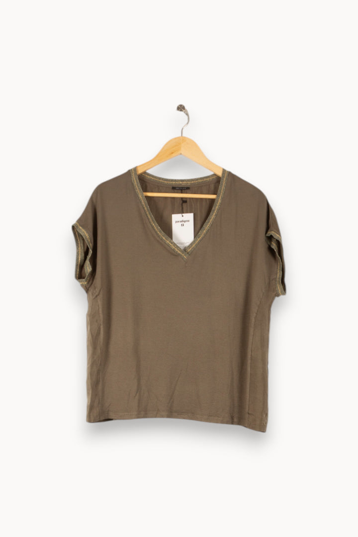 Tee-shirt Vert - Taille L/40 de la marque IKKS | PARAD41704 - Vendu par Paradigme - Image 2