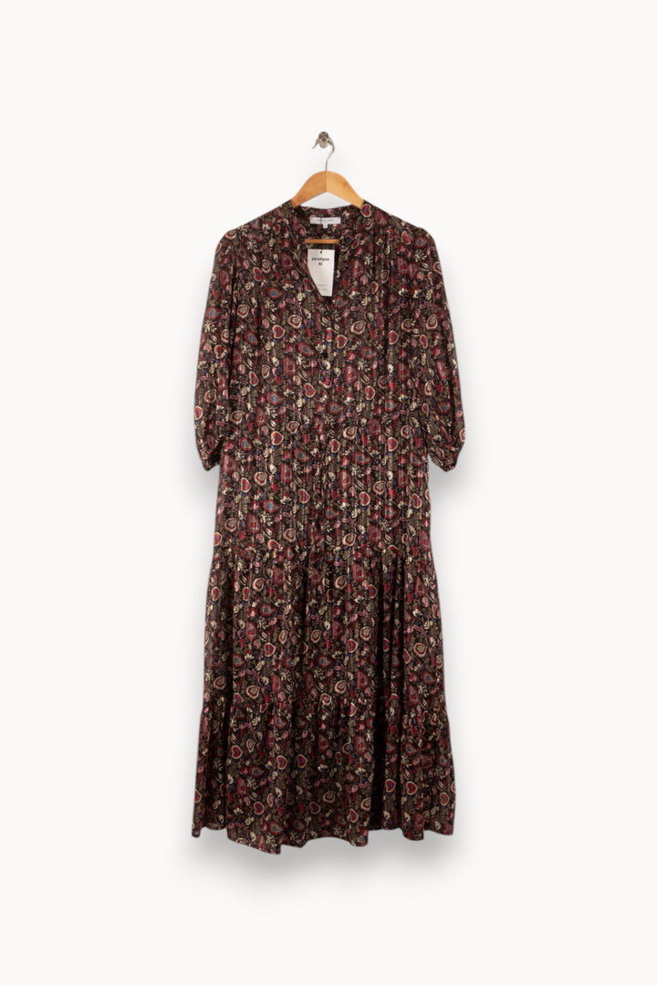 Robe Longue Noire et Rouge - Taille XL/42 de la marque Gerard Darel | PARAD41709 - Vendu par Paradigme - Image 2