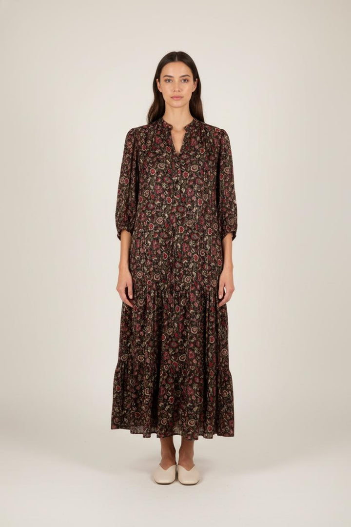 Robe Longue Noire et Rouge - Taille XL/42 de la marque Gerard Darel | PARAD41709 - Vendu par Paradigme - Image 1
