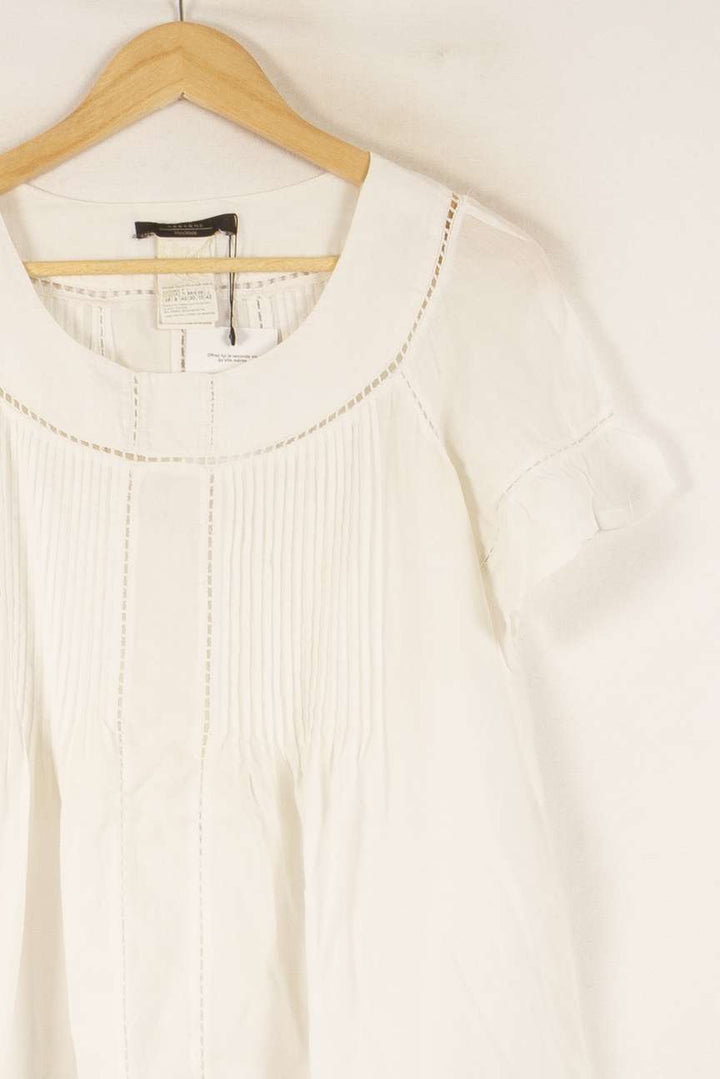 Blouse Blanche - Taille L/40 de la marque Max Mara | PARAD41711 - Vendu par Paradigme - Image 3
