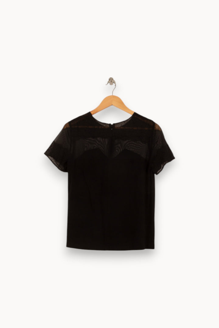 Blouse Noire - Taille L/40 de la marque Sandro | PARAD41718 - Vendu par Paradigme - Image 4