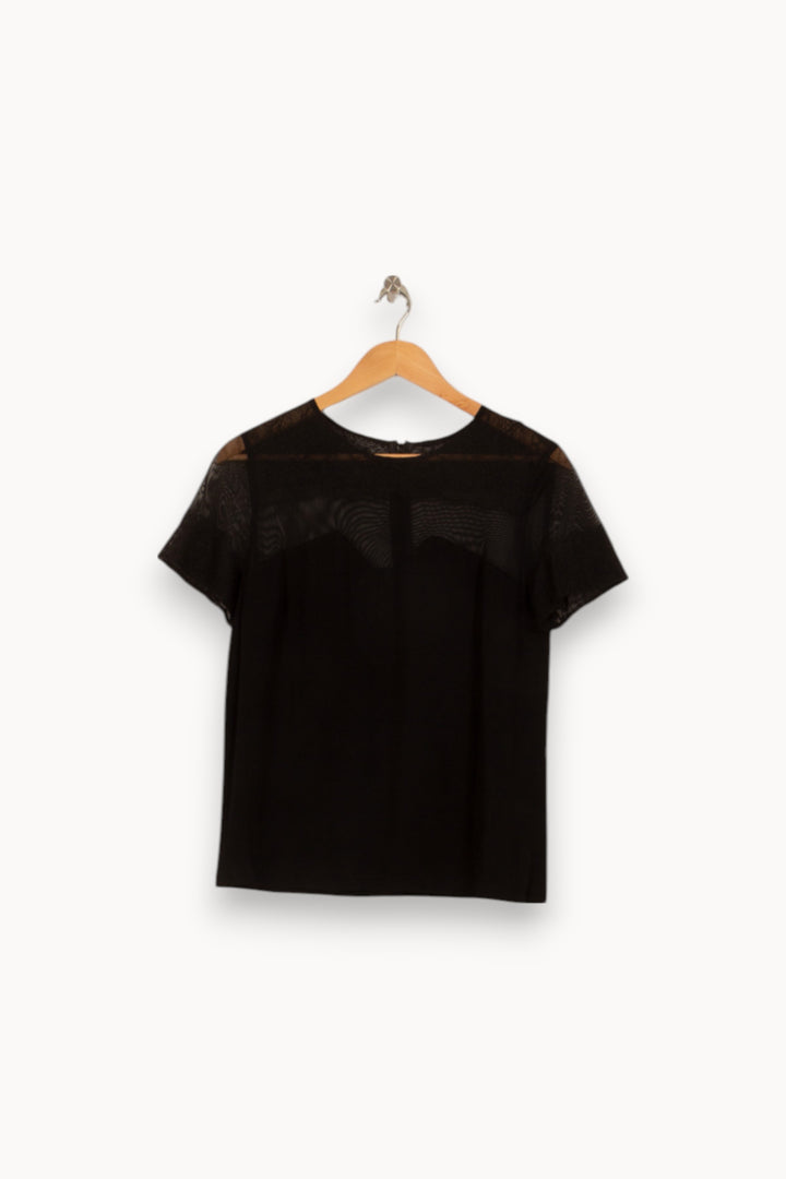 Blouse Noire - Taille L/40 de la marque Sandro | PARAD41718 - Vendu par Paradigme - Image 2