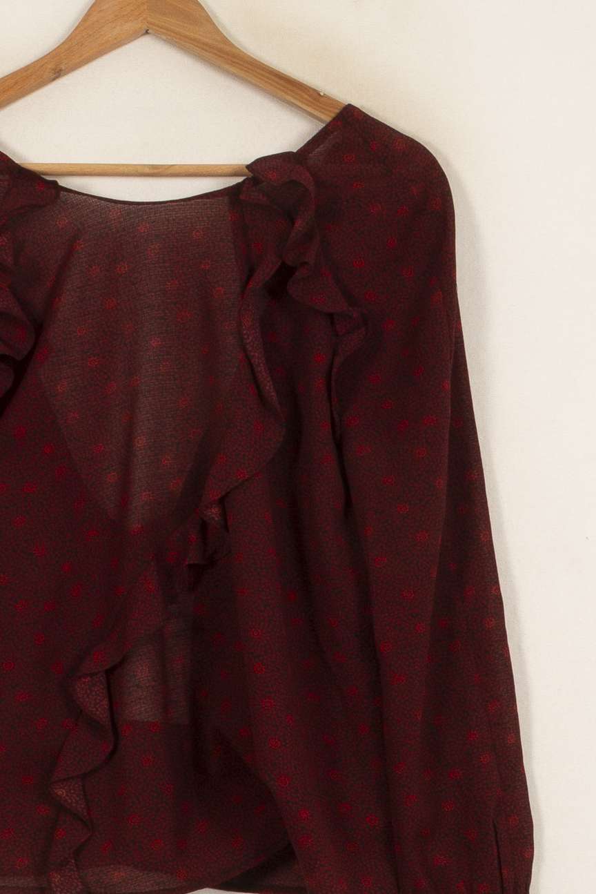 Blouse Bordeaux - Taille M/38 de la marque ba&sh | PARAD41720 - Vendu par Paradigme - Image 3