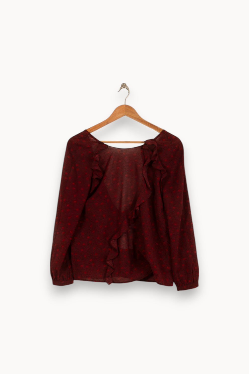 Blouse Bordeaux - Taille M/38 de la marque ba&sh | PARAD41720 - Vendu par Paradigme - Image 2