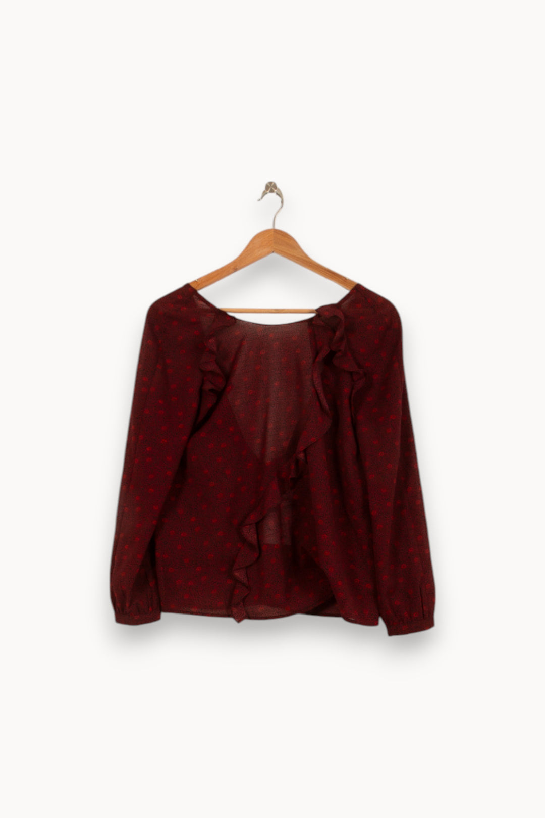 Blouse Bordeaux - Taille M/38 de la marque ba&sh | PARAD41720 - Vendu par Paradigme - Image 2