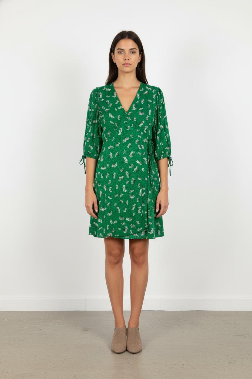 Robe Portefeuille Verte - Taille M/38