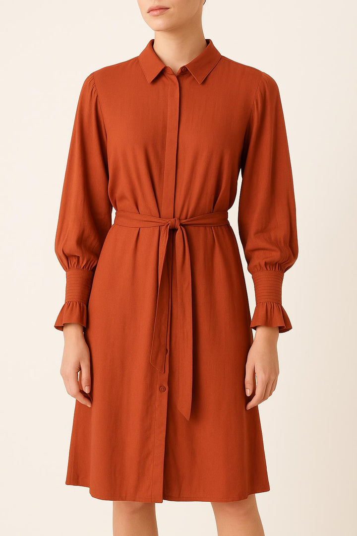 Robe Chemise Orange - Taille S/36 de la marque Maje | PARAD41733 - Vendu par Paradigme - Image 1