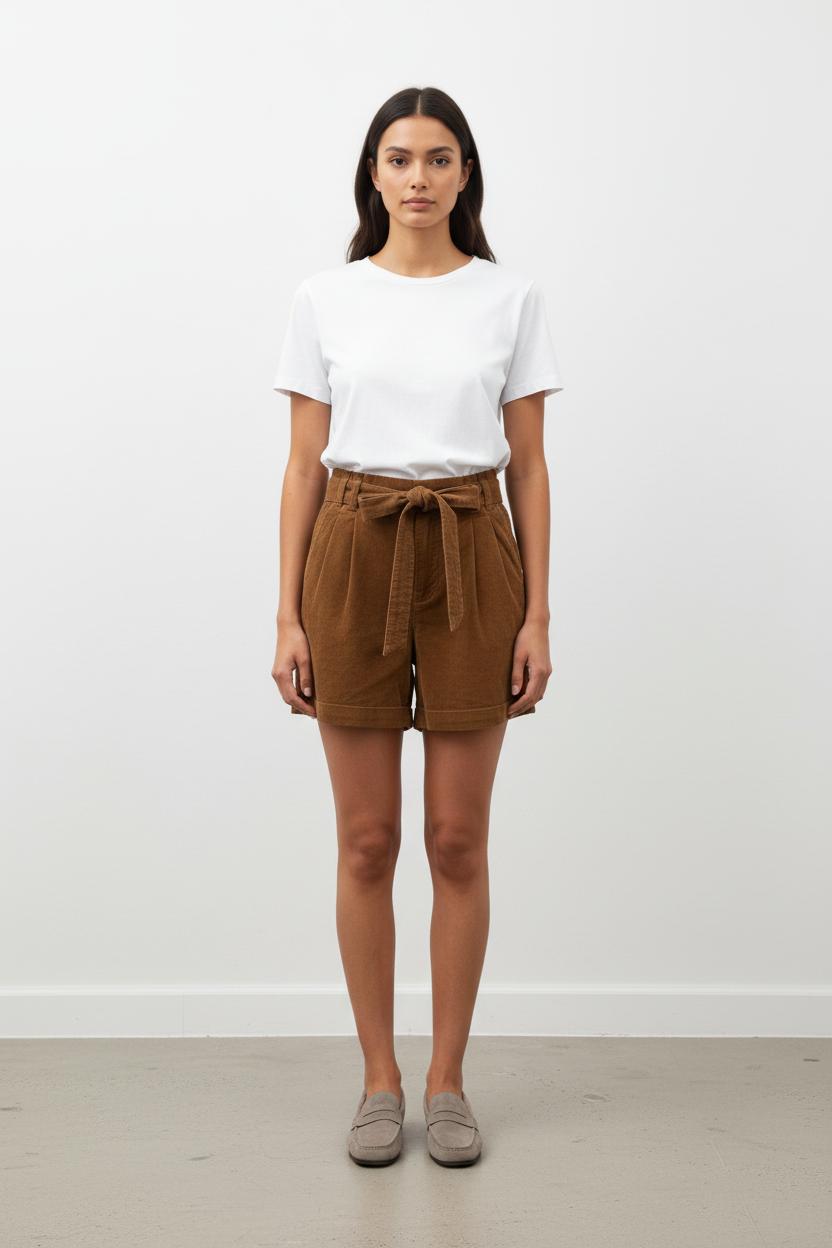 Short Taille Haute Marron - Taille M/38