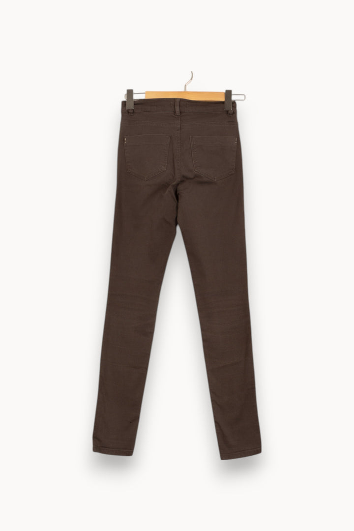 Jean Marron - Taille XS/34 de la marque Caroll | PARAD41759 - Vendu par Paradigme - Image 4