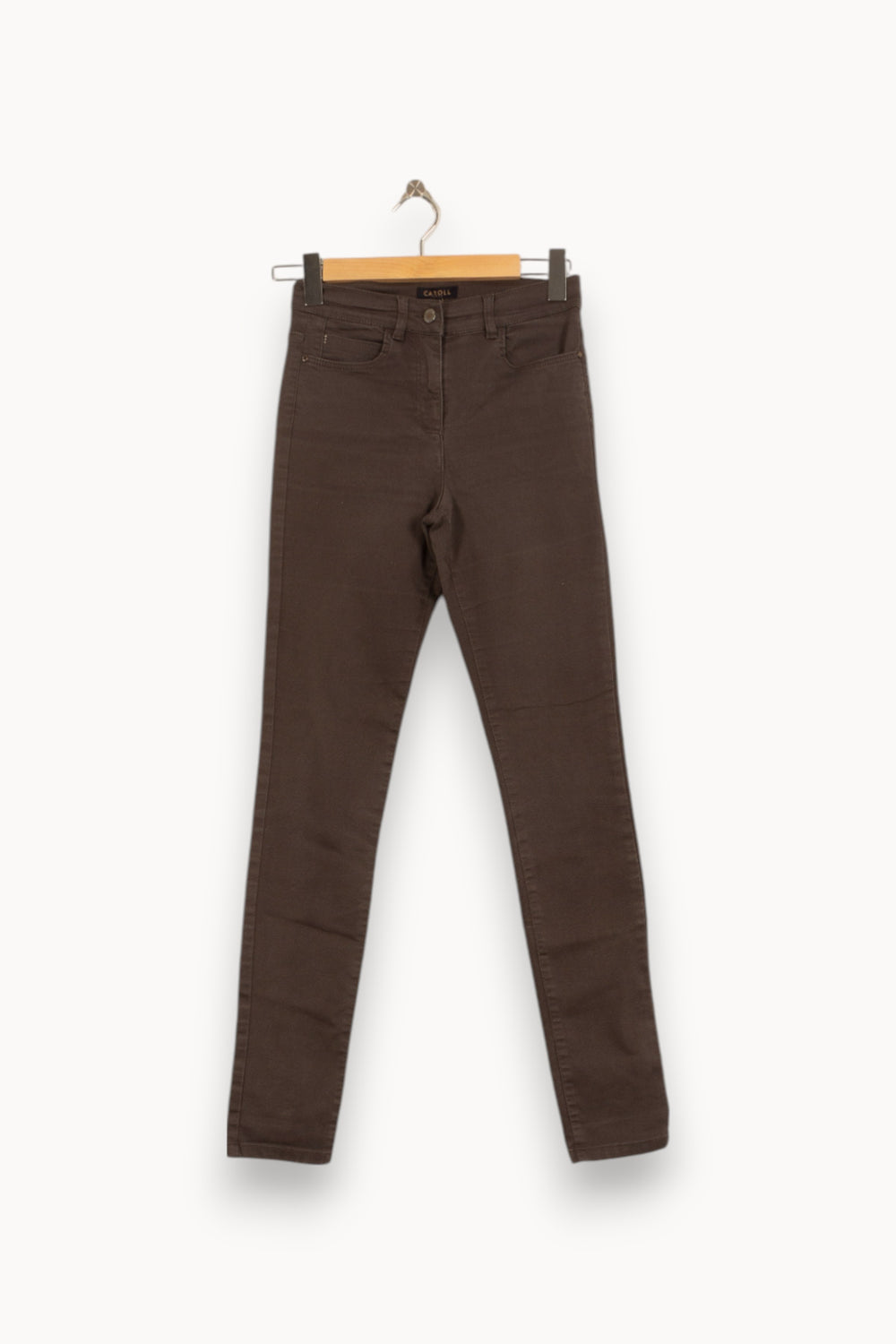 Jean Marron - Taille XS/34 de la marque Caroll | PARAD41759 - Vendu par Paradigme - Image 2
