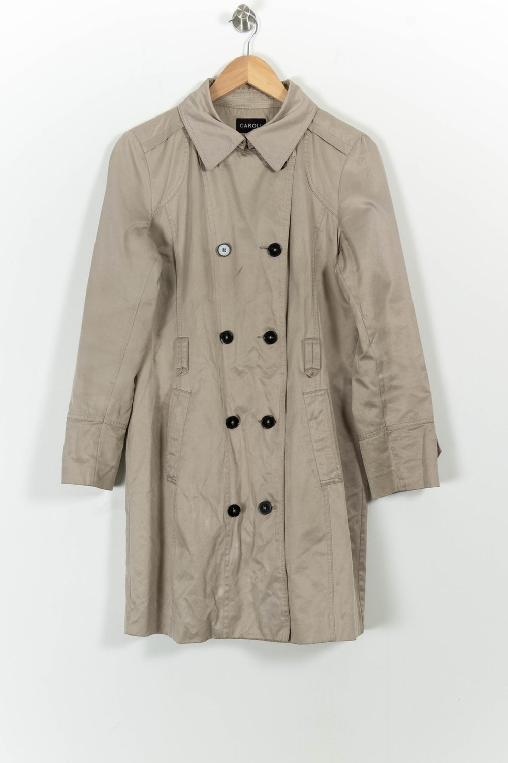 Trench Beige - Taille L/40 de la marque Caroll | PARAD41768 - Vendu par Paradigme - Image 2