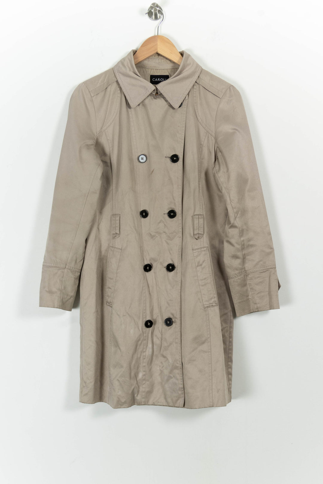 Trench Beige - Taille L/40 de la marque Caroll | PARAD41768 - Vendu par Paradigme - Image 2
