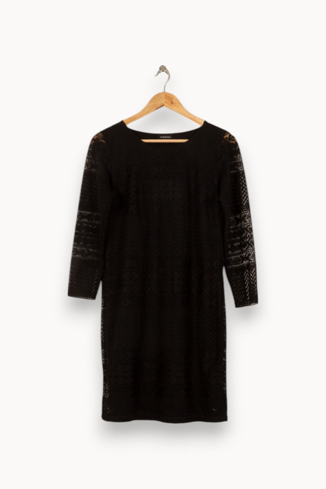 Robe Midi Noire - Taille M/38 de la marque Caroll | PARAD41769 - Vendu par Paradigme - Image 2
