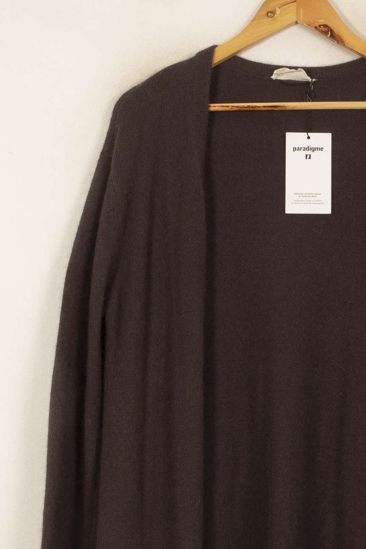 Cardigan Marron - Taille L/40 de la marque American Vintage | PARAD41773 - Vendu par Paradigme - Image 3