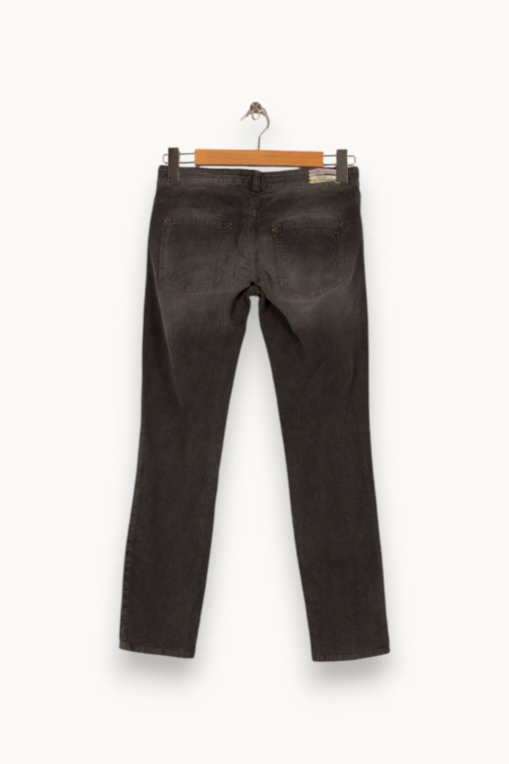 Pantalon côtelé gris - Taille M/38 de la marque Vanessa Bruno | PARAD41788 - Vendu par Paradigme - Image 3