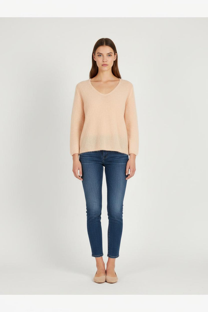 Pull en maille rose clair - Taille S/36