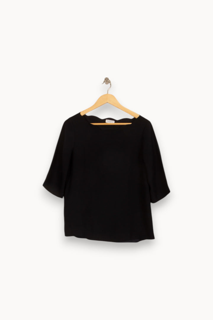 Blouse Noire - Taille L/40 de la marque Claudie Pierlot | PARAD41823 - Vendu par Paradigme - Image 2
