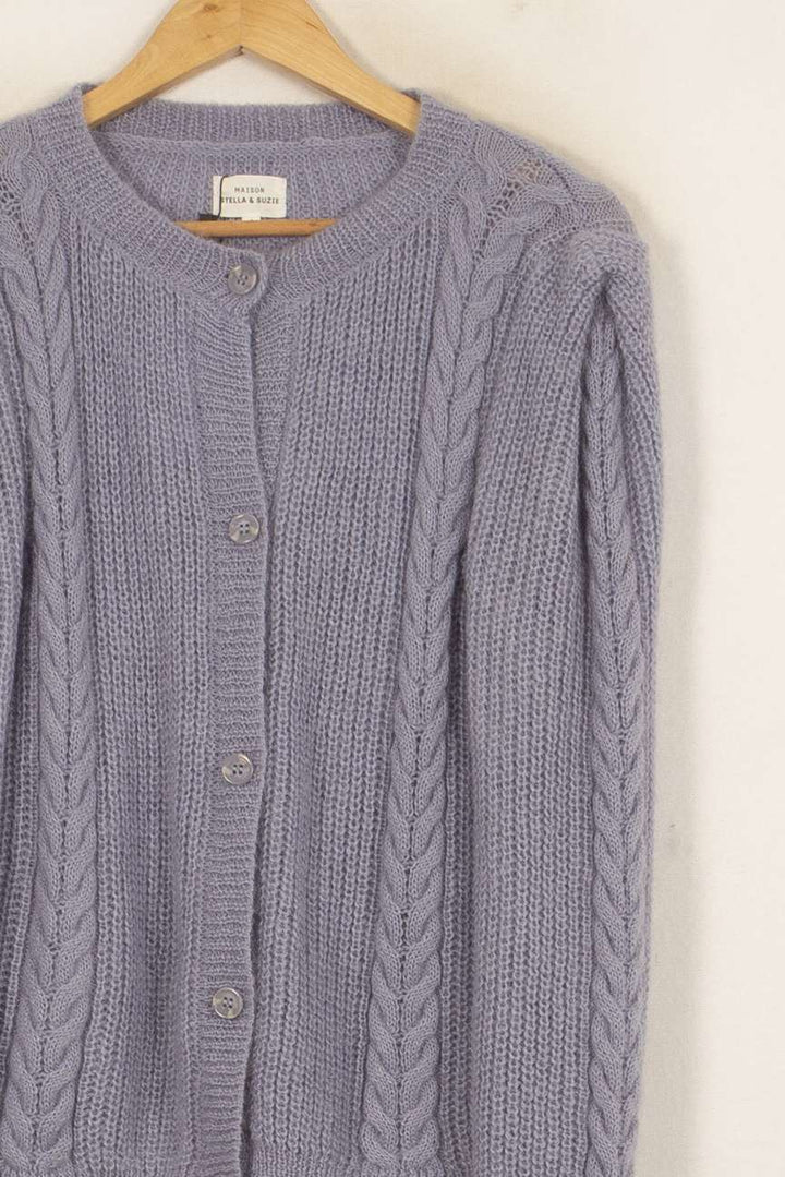 Cardigan Violet - Taille S/36 de la marque Maison Stella & Suzie | PARAD41826 - Vendu par Paradigme - Image 3