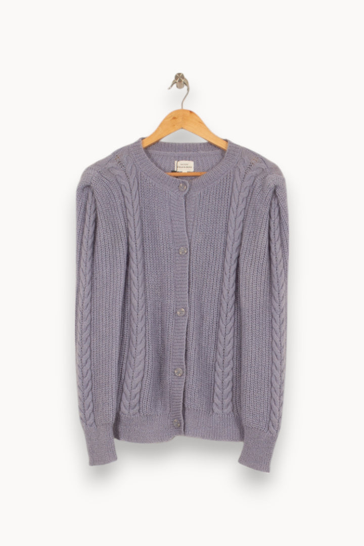 Cardigan Violet - Taille S/36 de la marque Maison Stella & Suzie | PARAD41826 - Vendu par Paradigme - Image 2