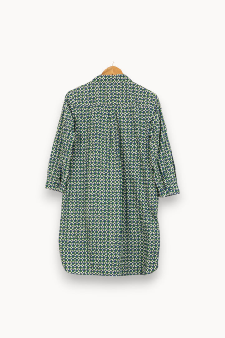 Robe Chemise Verte et Bleue - Taille L/40 de la marque Weekend Max Mara | PARAD41829 - Vendu par Paradigme - Image 4